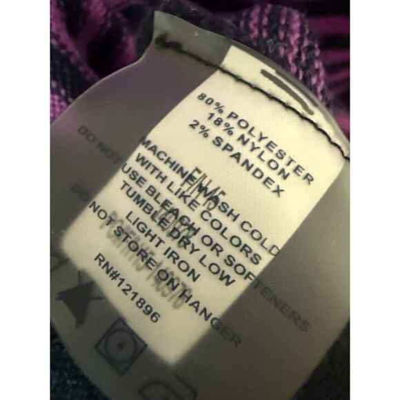 Title Nine Sweater Dress Women's XS Purple Pink Synergy Stripe Knit Hiking - Picture 6 of 9